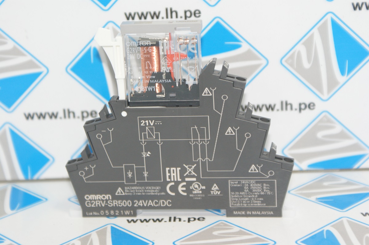 G2RV-SR500 ACDC24              Relay de interfaz, SPDT, 24VDC/24VAC, 6A